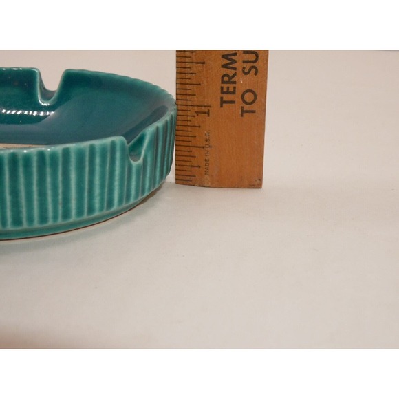 VTG MCM Hyalyn Pottery Ashtray Blue Porcelain Decor Western North Carolina 4" - Picture 10 of 10